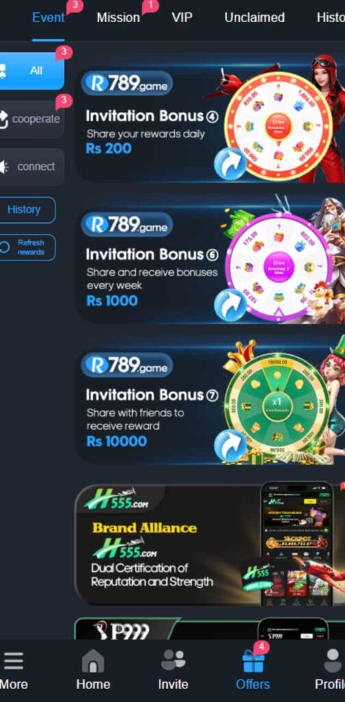 R789 Game APK Refer and Earn